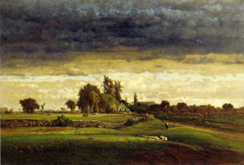 George Inness Landscape with Farmhouse